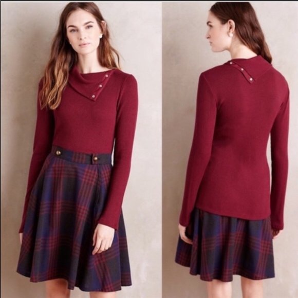 Anthropologie Dolan Turtle SnapNeck Pullover Top